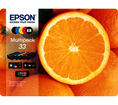 EPSON No. 33 Oranges 5-Colour Ink Cartridges - Multipack EPSON No. 33 Oranges 5-Colour Ink Cartridges - Multipack